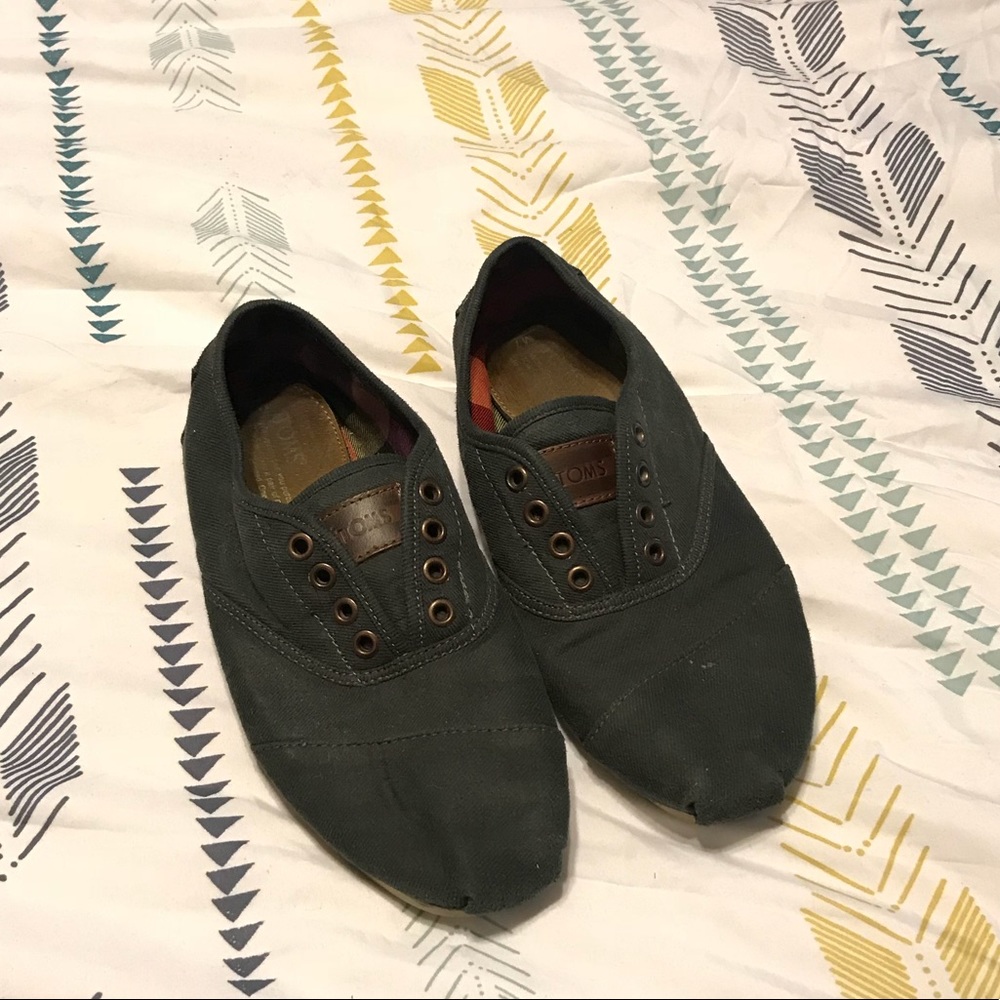 Dark Gray-Blue Toms Cordones